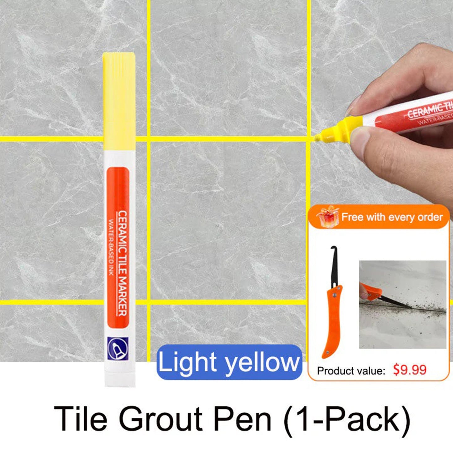 🔥Anti-mould and waterproof joint pen for ceramic tiles