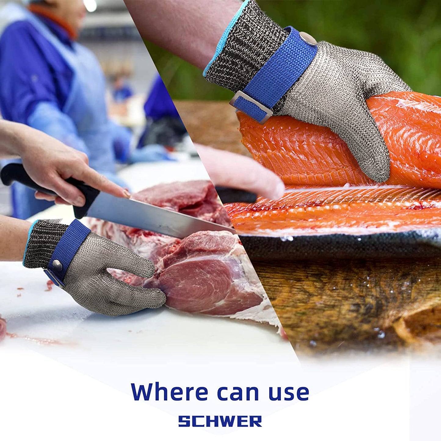 🧤 Stainless Steel Mesh Glove – Highest A9 cut level – Perfect for butchers & chefs🥩 – no more knife accidents! 🔪🚫
