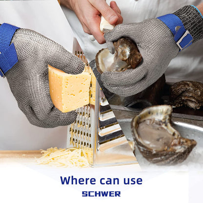 🧤 Stainless Steel Mesh Glove – Highest A9 cut level – Perfect for butchers & chefs🥩 – no more knife accidents! 🔪🚫
