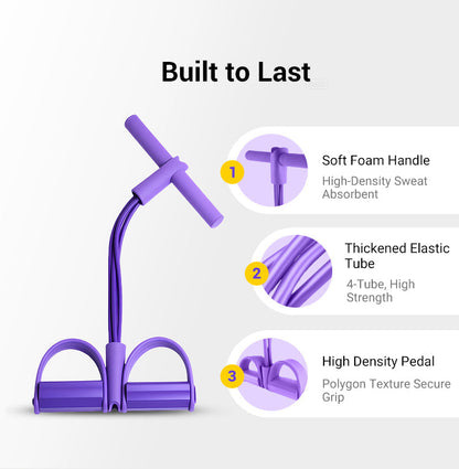✨ Multifunction 4-Tube Tension Rope | Portable Full-Body Workout Resistance Band for Fast Fat Burn 🏋️‍♀️