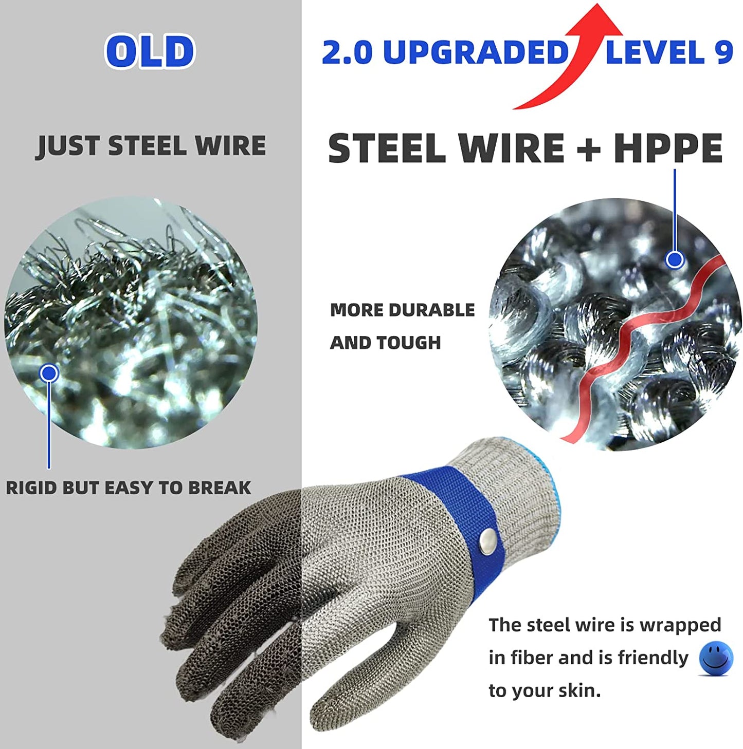 🧤 Stainless Steel Mesh Glove – Highest A9 cut level – Perfect for butchers & chefs🥩 – no more knife accidents! 🔪🚫