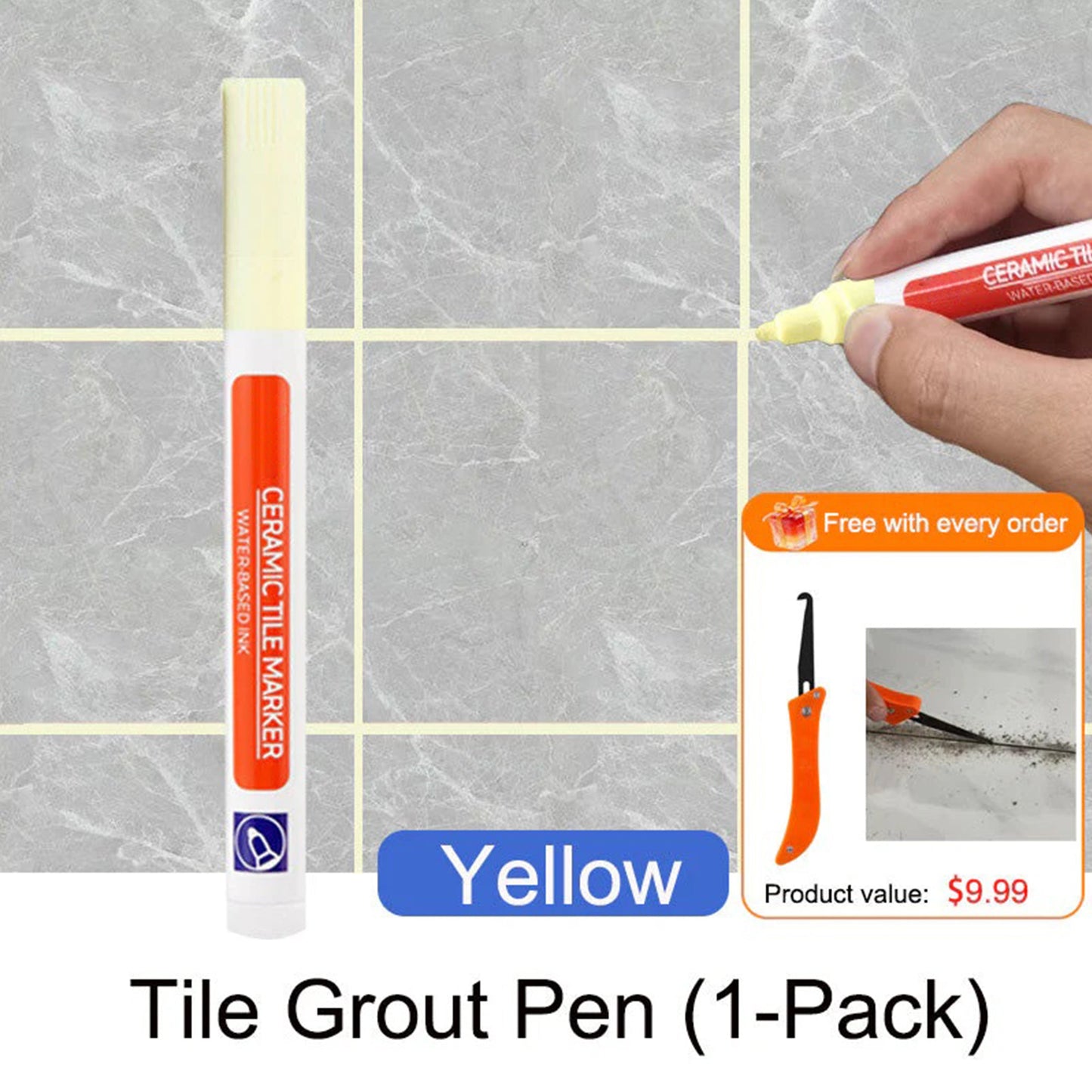 🔥Anti-mould and waterproof joint pen for ceramic tiles