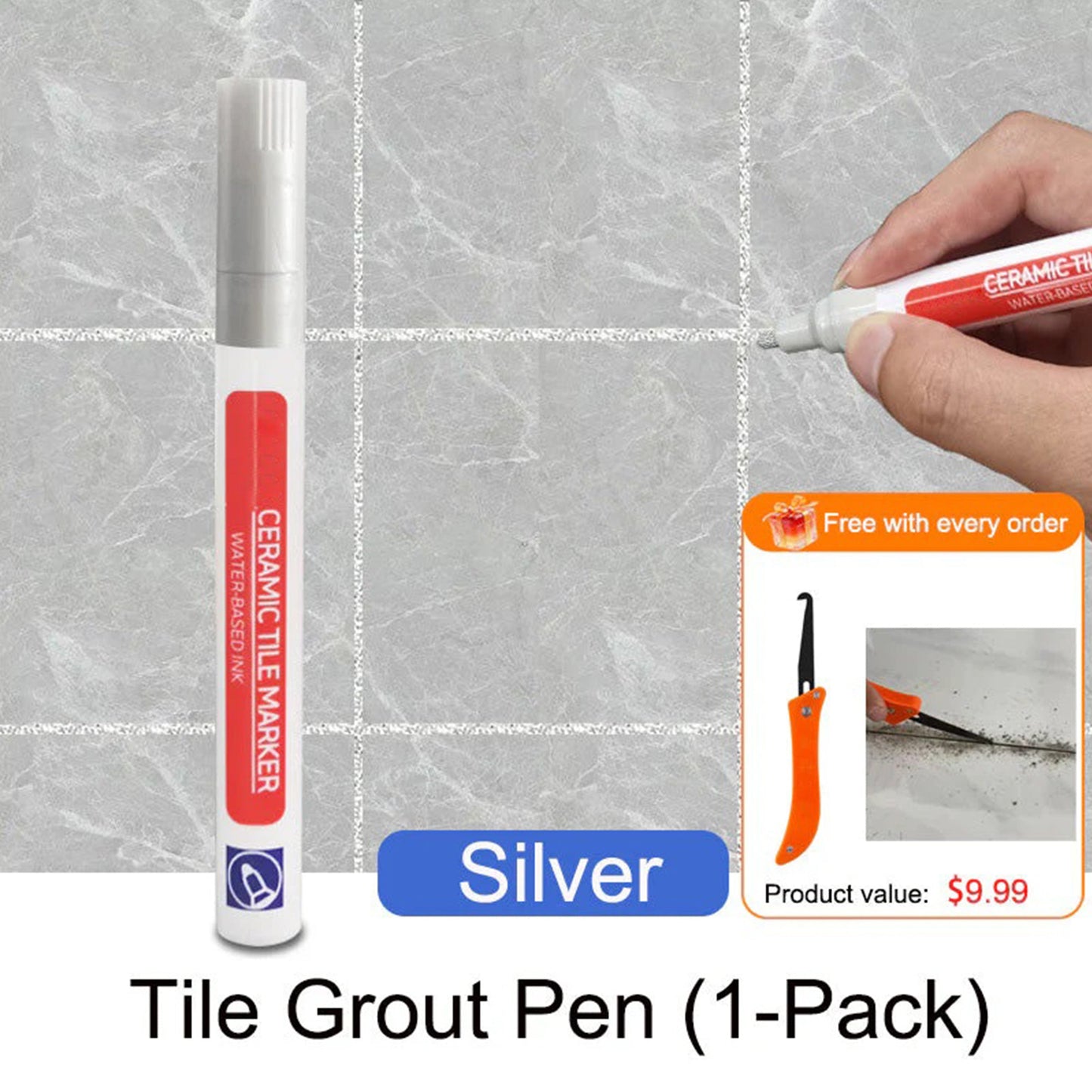 🔥Anti-mould and waterproof joint pen for ceramic tiles