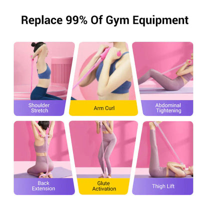 ✨ Multifunction 4-Tube Tension Rope | Portable Full-Body Workout Resistance Band for Fast Fat Burn 🏋️‍♀️