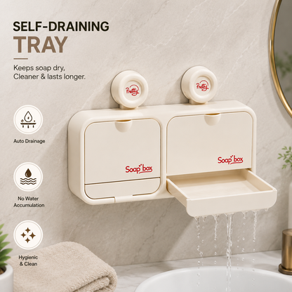 Wall Mounted No-Drill Self-Draining Soap Holder