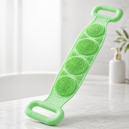 Double-Sided Silicone Back Scrubber – Long Exfoliating Bath Brush🛁