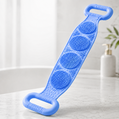 Double-Sided Silicone Back Scrubber – Long Exfoliating Bath Brush🛁