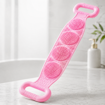 Double-Sided Silicone Back Scrubber – Long Exfoliating Bath Brush🛁