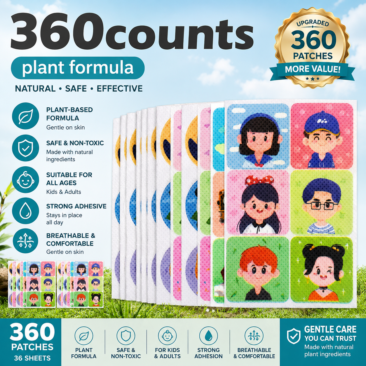 180-Count Mosquito Repellent Stickers for Kids