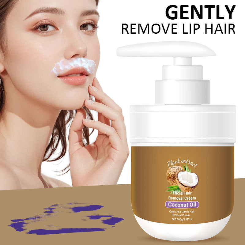 🥥 Last Day Special Price $18.99 ! 🔥Buy 2 Get 1 Free🎁Coconut Facial Hair Removal Cream